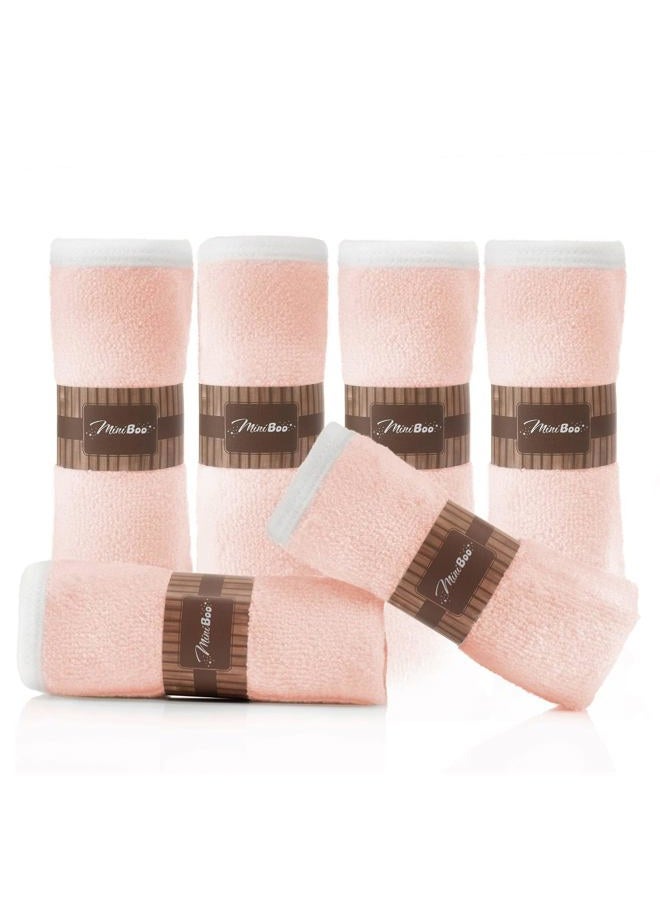 Miniboo Premium Baby Washcloths for Sensitive Skin - Extra Soft and Absorbent Rayon from Bamboo Face Cloths and Newborn Bath Face Towel - Perfect as Baby Gifts - Image 1