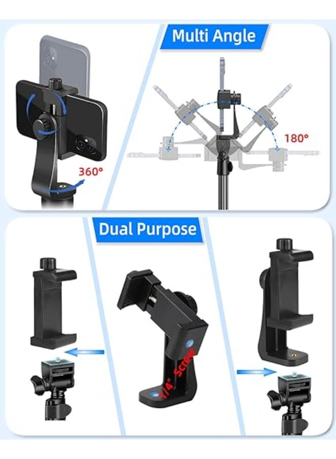 70-Inch Phone Tripod & Selfie Stick – Extendable Tripod Stand with Wireless Remote and Phone Holder for Video Recording, Photography & Filming – Compatible with iPhone, Android & Camera - Image 2