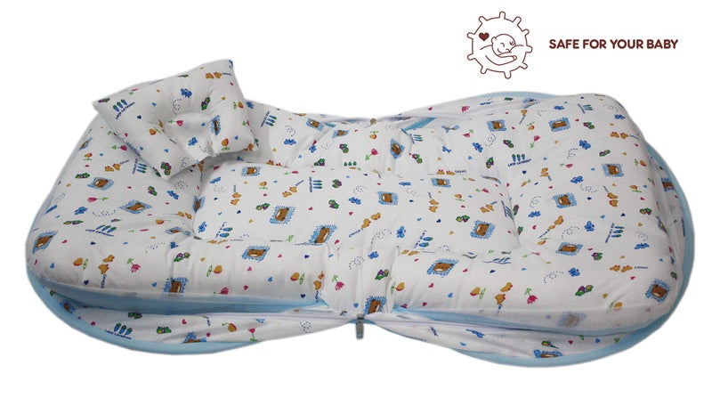 KooKyKooby Baby Mosquito and Insect Protection Net with Bedding (BLUECHUNMUN) - Image 4