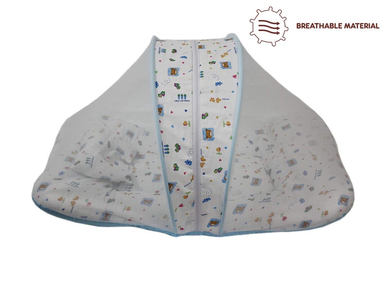 KooKyKooby Baby Mosquito and Insect Protection Net with Bedding (BLUECHUNMUN) - Image 3
