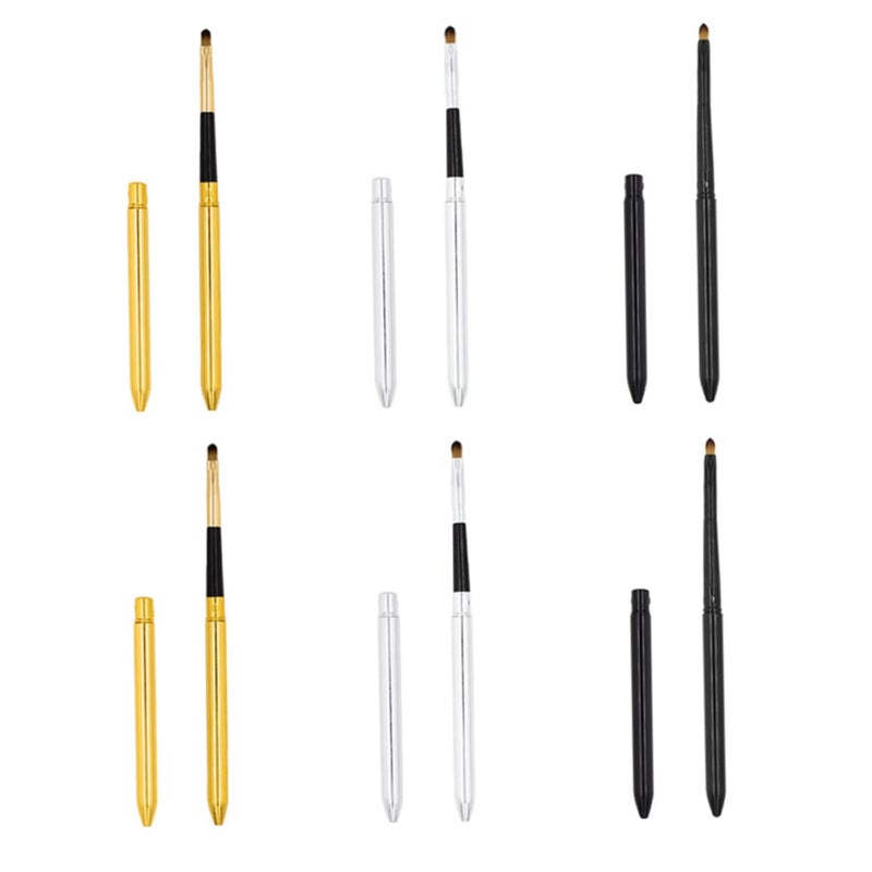 6Pcs Retractable Lip Brush for Women Portable Lipstick Applicators with Fine Bionic Wool Heads Travel Friendly Makeup Tool for Precise Lip Color Application and Professional Use - Image 1