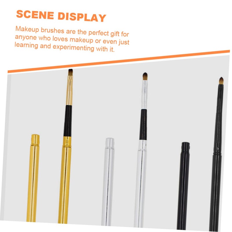6Pcs Retractable Lip Brush for Women Portable Lipstick Applicators with Fine Bionic Wool Heads Travel Friendly Makeup Tool for Precise Lip Color Application and Professional Use - Image 3