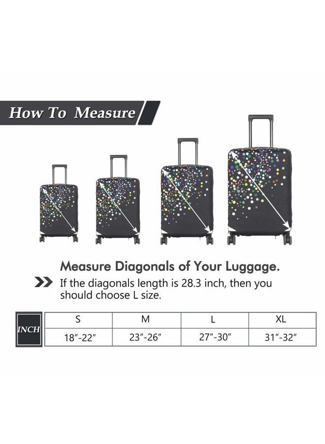HYPER VENTURE Washable Luggage Cover - Fashion Suitcase Protector Fits 18-22 Inch Luggage (Color Dots, S) - Image 5