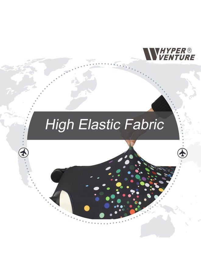 HYPER VENTURE Washable Luggage Cover - Fashion Suitcase Protector Fits 18-22 Inch Luggage (Color Dots, S) - Image 4