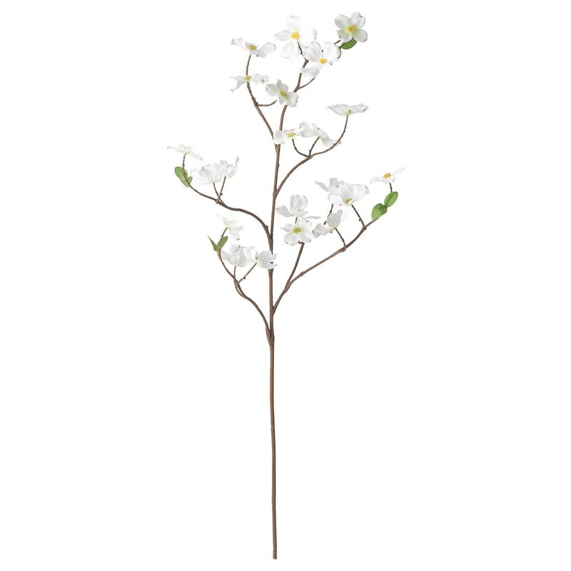 Baitique Artificial Flower Spray, White, 100 cm, Bendable Wire Stem - Image 1