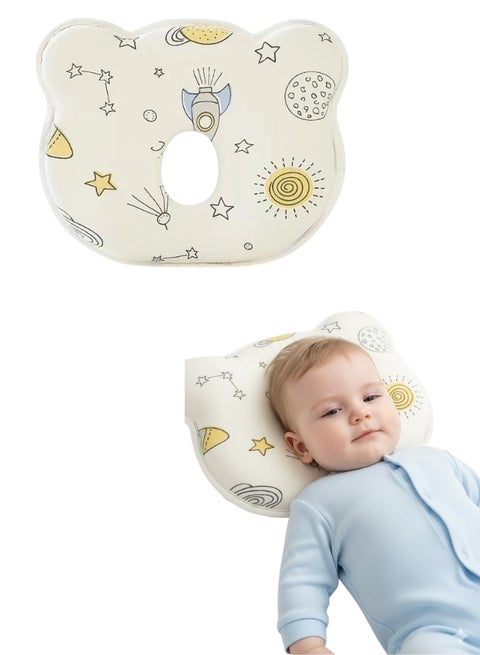 Baby Pillow Head Shaping, Soft and Cozy Baby Pillow, Preventing Flat Head and Shapes Infant's Head, Perfect for Sleeping and Head Support for 0-36 Months Newborns and Infant (Multicolor)