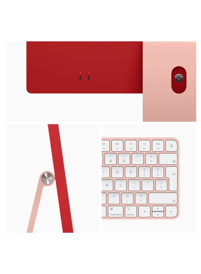 Apple iMac AIO With 24-Inch Display, M1 Chip 8-core GPU Processor/8GB RAM/512GB SSD/macOS Big Sur English Pink - Image 4