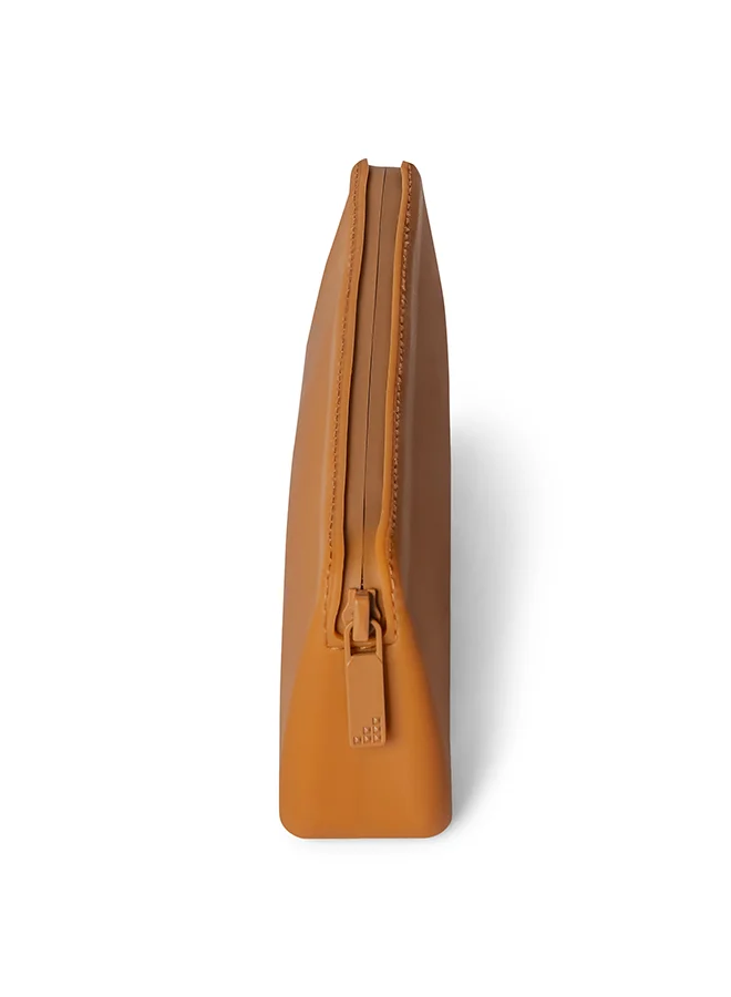 Citron Silicone Cutlery Set With Pouch Caramel - Eco - Friendly Utensils For On - The - Go - Dining