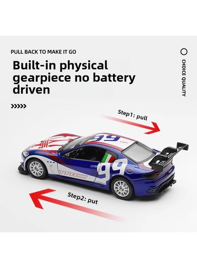 CCA1:43 Simulation Genuine Bentley GTR BMW Audi Mercedes-Benz Alloy Car Toy With Acrylic Box-Color:1:40 Lamborghini Sto Latte Art Blue (with Acrylic Box)  - Image 5