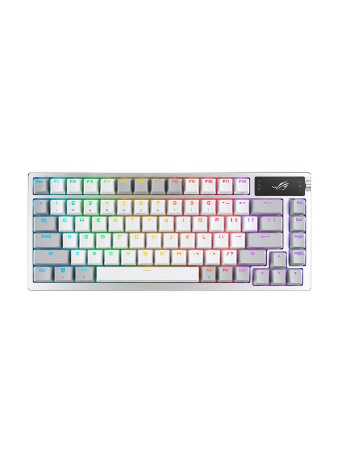 Rog Yemo Mechanical Keyboard, Wireless/bluetooth Tri-mode Gaming Keyboard, 75-key Layout, Nx Ice Storm Gray Switches, Rgb Hot-swappable, Customizable Gasket Structure, Oled Screen, Moonlight White - Image 5