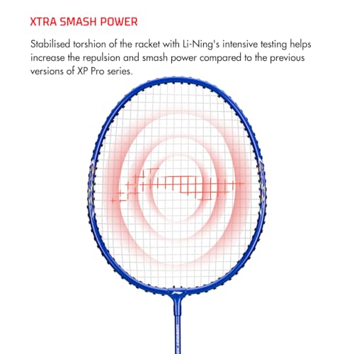 Li-Ning Aluminium Xp 505 Pro Strung Badminton Racket (2Xrackets + 1 Kit Bag, Black/Orange) - Image 4