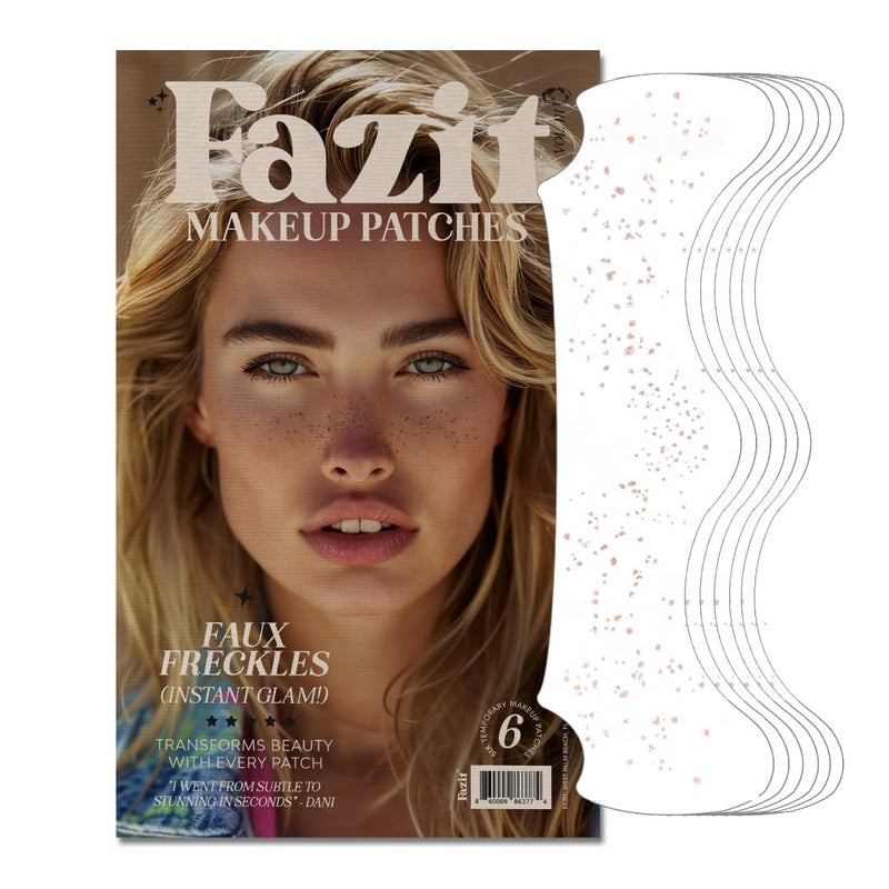 Fazit Makeup Patches - Faux Freckles - Glow Up Make-Up Patches - Cute Glitter Makeup Accessories For Women - Cosmetic Glitter For Face - Image 1