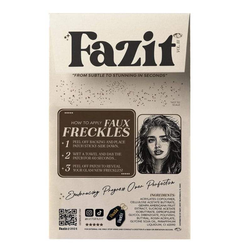 Fazit Makeup Patches - Faux Freckles - Glow Up Make-Up Patches - Cute Glitter Makeup Accessories For Women - Cosmetic Glitter For Face - Image 2