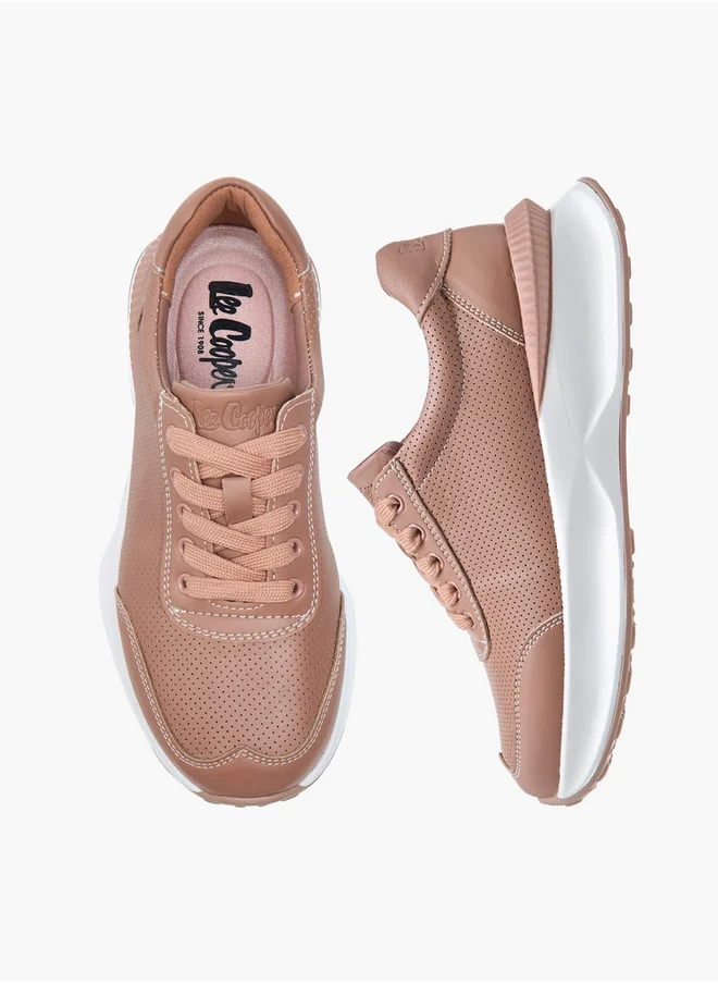 لي كوبر Women's Textured Lace-Up Sneakers