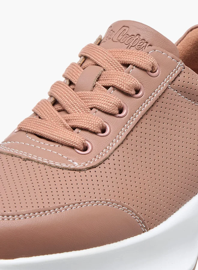 Lee Cooper Women's Textured Lace-Up Sneakers