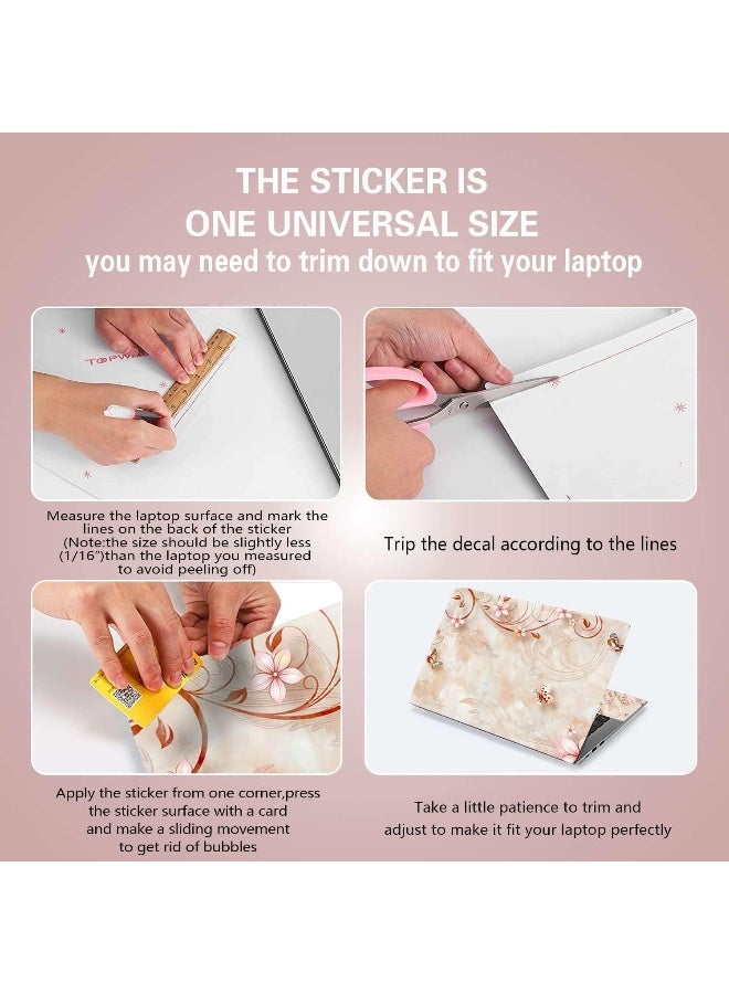 Home Trove RICHEN Laptop Notebook Skin Sticker Cover Decal Fits 12 13 13.3 14 15 15.4 15.6 inch Laptop Protector Notebook PC | Easy to Apply, Remove and Change Styles (Flower Vine) - Image 3