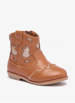Flora Bella By Shoexpress Girls Embellished High Cut Boots with Zip Closure  - Image 1