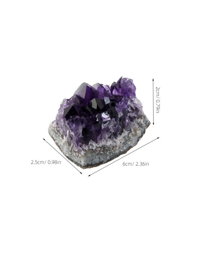 مجموعة كريستالية من الأميثيست الطبيعي، حجر الكوارتز الأرجواني 2.36X0.98X0.79 بوصة، أحجار حقيقية لزينة أحواض الأسماك، تزيين المكاتب، وحرف DIY. - Image 1