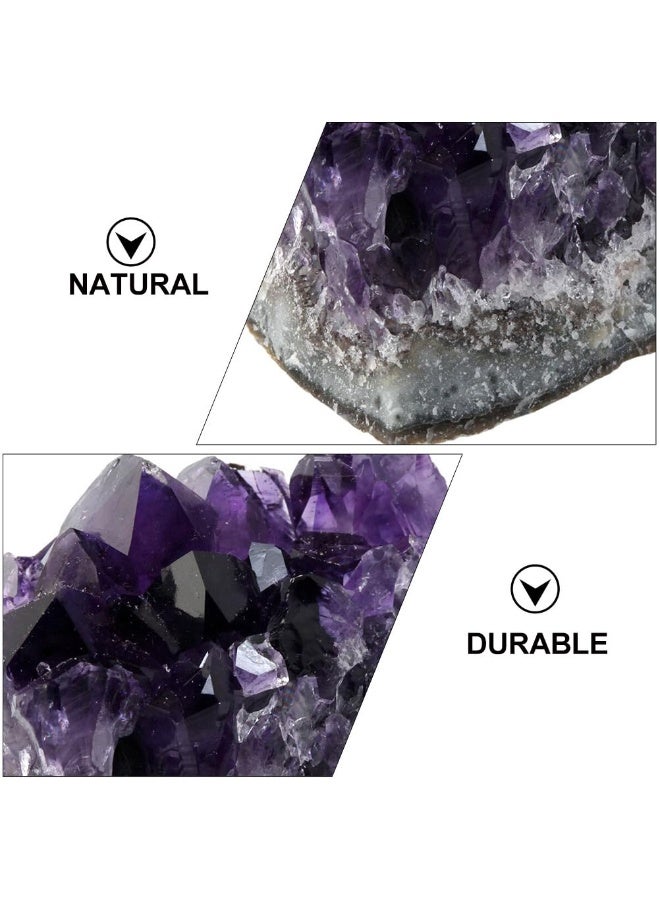 مجموعة كريستالية من الأميثيست الطبيعي، حجر الكوارتز الأرجواني 2.36X0.98X0.79 بوصة، أحجار حقيقية لزينة أحواض الأسماك، تزيين المكاتب، وحرف DIY. - Image 3