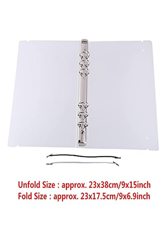 BAOFALI A5 6 Ring Binder Cover Clean Transparent Soft PVC for Refillable Notebook Shell withMatte surfaceforStamp & Die Storage - Image 4