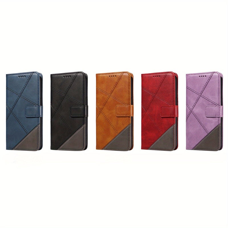 Navy Blue Magnetic Wallet Case For Redmi 9A Multifunctional Leather Flip Cover - Image 2