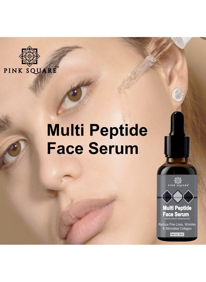Oilanic Pink Square Multi Peptide Face Serum for Ageless Younger Skin | Collagen Boosting, Hydrating & Overnight Repair Serum | For Men & Women (30ML) Pack of 5 - Image 2