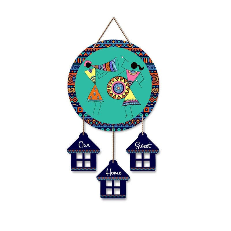 Kaameri Bazaar Welcome Wooden Wall Art Hanging Decoration item for Home | Decorative Item for Living Room | Door Hanging - Image 1