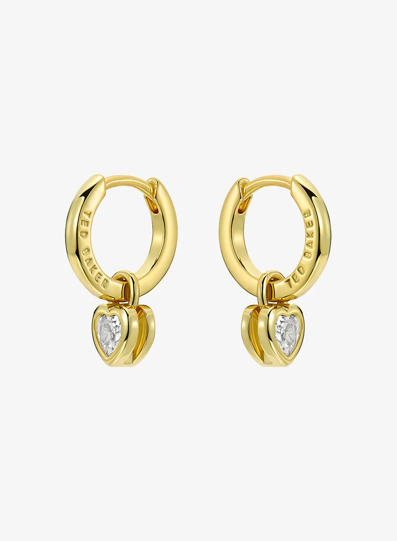 Ted Baker Harper Mini Crystal Heart Huggie Earrings
