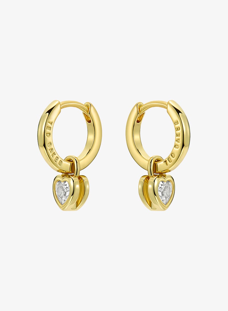 Ted Baker Harper Mini Crystal Heart Huggie Earrings - Image 2