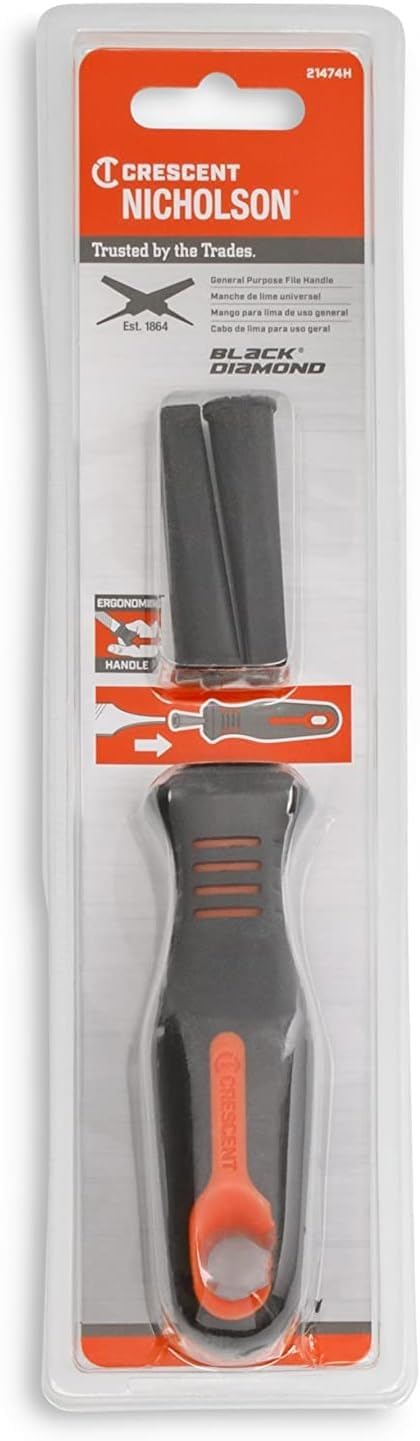 Nicholson مقبض ملف مطاطي مريح من نيكولسون مع إدخالات، بطول 4-1/2" (عبوة من 1) - Image 1