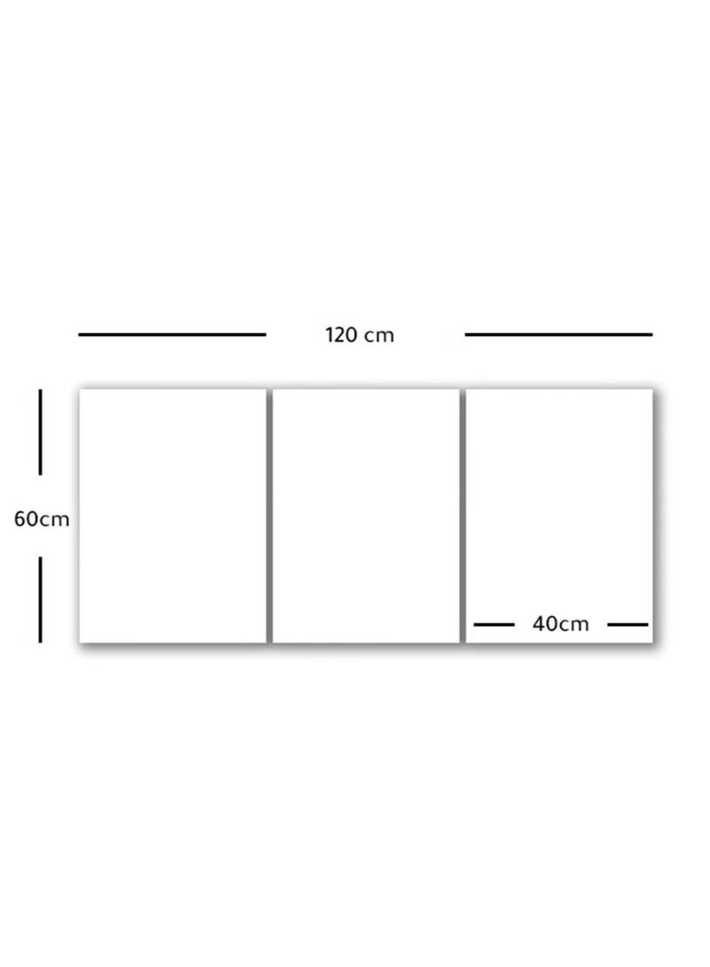 4gdran Three wooden panels with a rose design - Image 3
