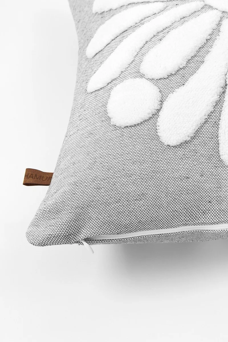 Hamur Dough Bohemian Special Design Punch Punch Pattern Decorative Throw Pillow Cover Boho Gray