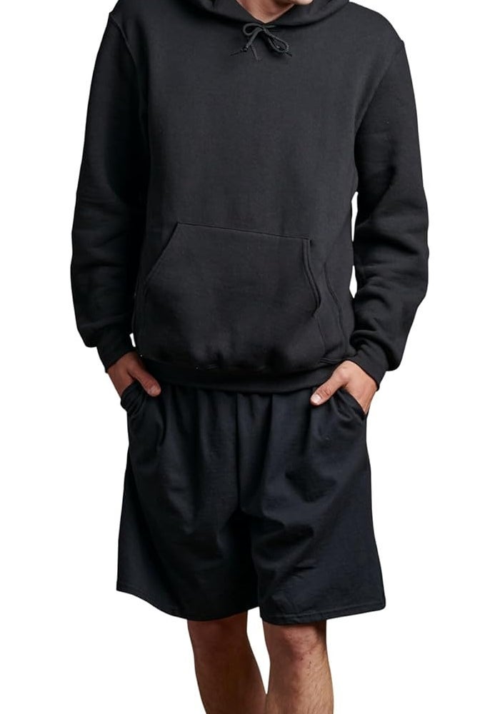 Russell Athletic Men's Basic Cotton Jersey Shorts with Pockets - Black, 4XL - Image 2