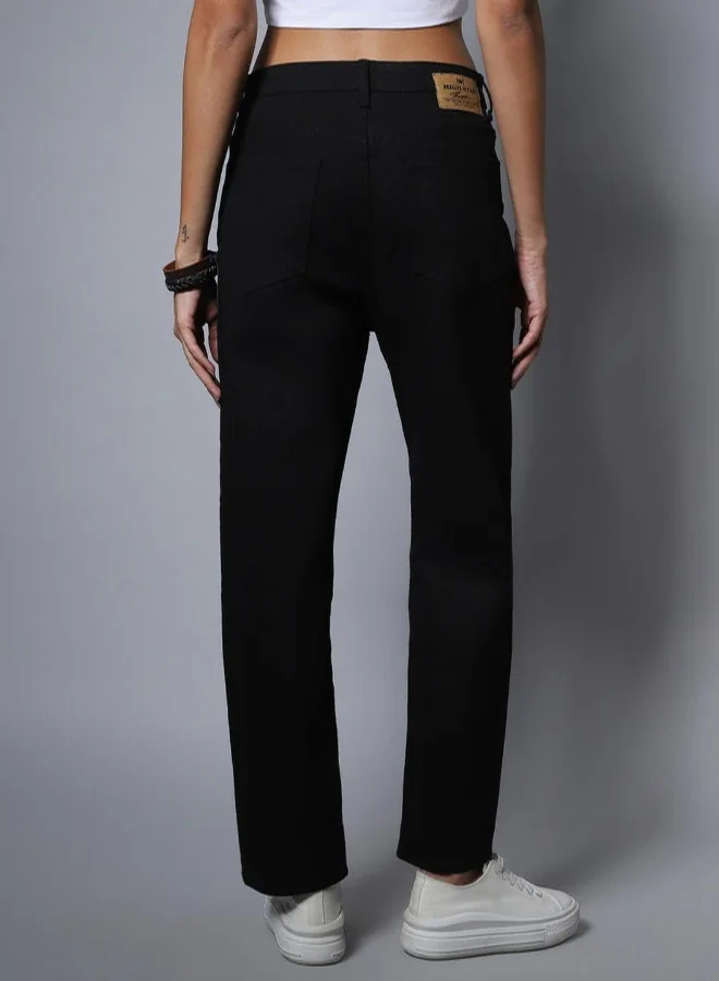 HIGH STAR Women Black Jeans