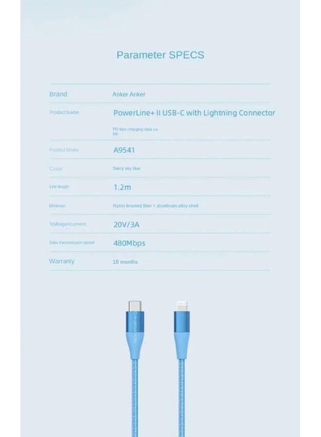 Anker PowerLine+ II USB-C to Lightning Cable [ 1.2m MFi Certified]  Nylon Cable for iPhone 14 Pro Max 14, 13 X XS XR 8 Plus, AirPods Pro - Image 5