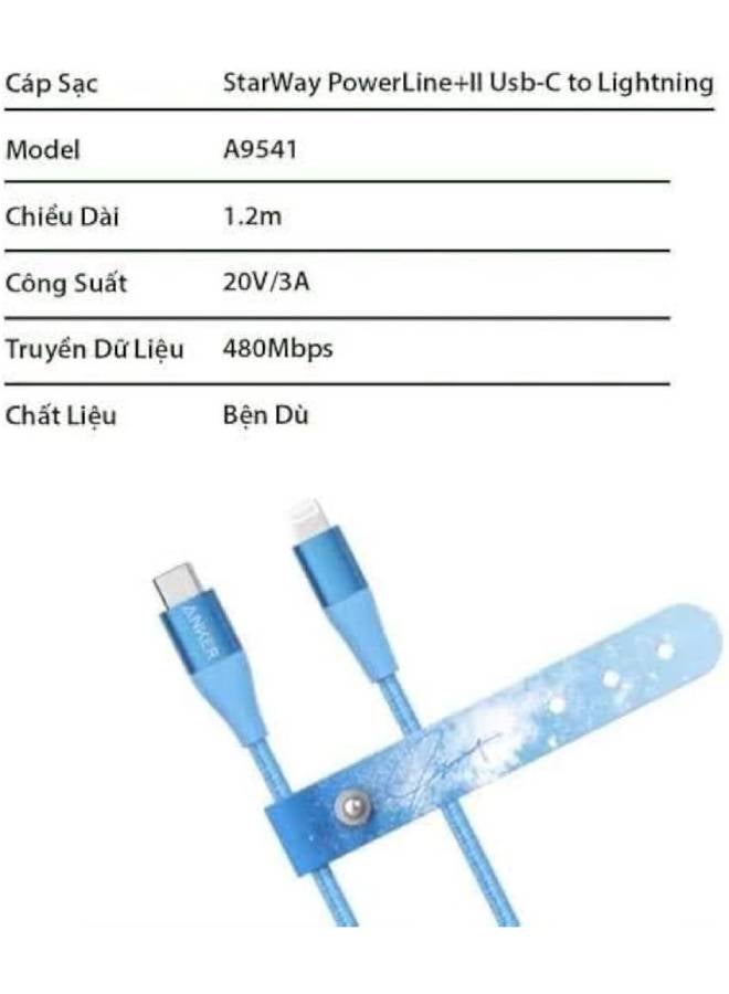 Anker PowerLine+ II USB-C to Lightning Cable [ 1.2m MFi Certified]  Nylon Cable for iPhone 14 Pro Max 14, 13 X XS XR 8 Plus, AirPods Pro - Image 4