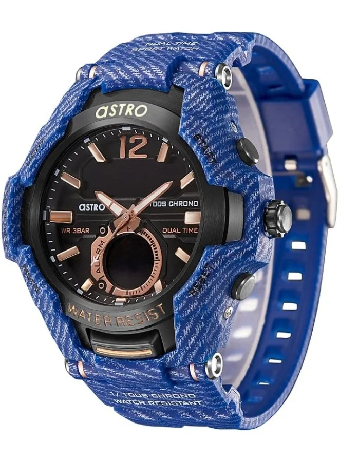 ASTRO ASTRO Men's Analog-Digital Black Dial Watch - A22801-PPNB
