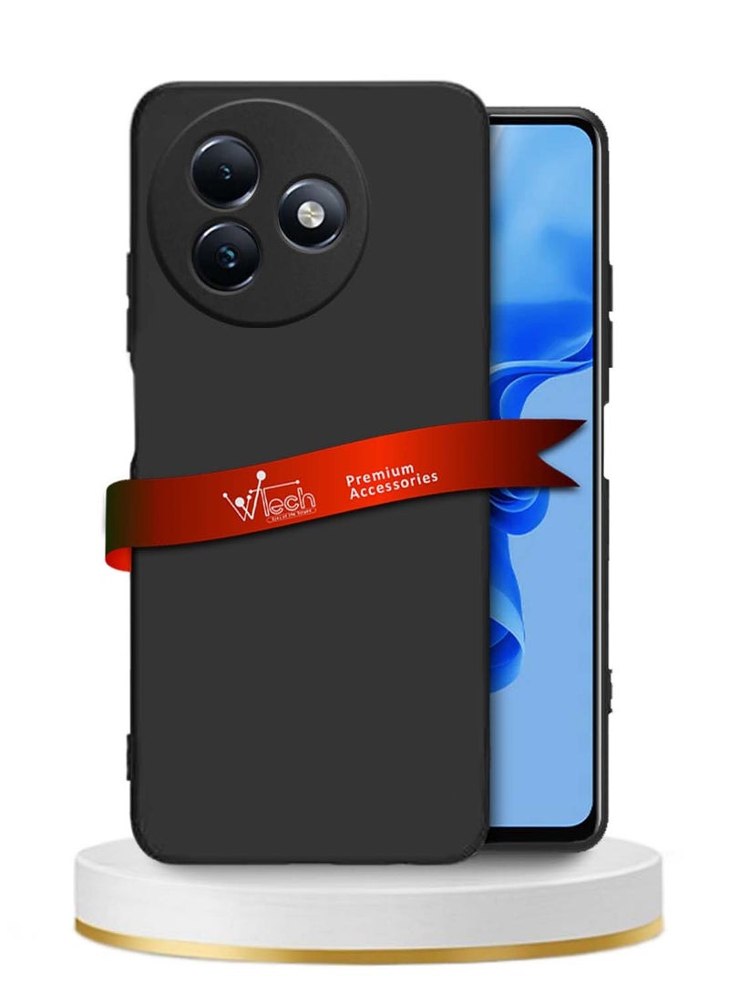 Wtech Itel S24 4G 2024 Premium Liquid Silicone Case Cover Black - Image 1