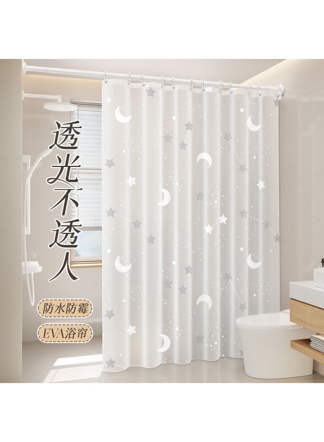 Weilaishi High-quality Shower Curtain, Waterproof And Mold-resistant, Bathroom Parion, Starry Sky Design, 120*180cm