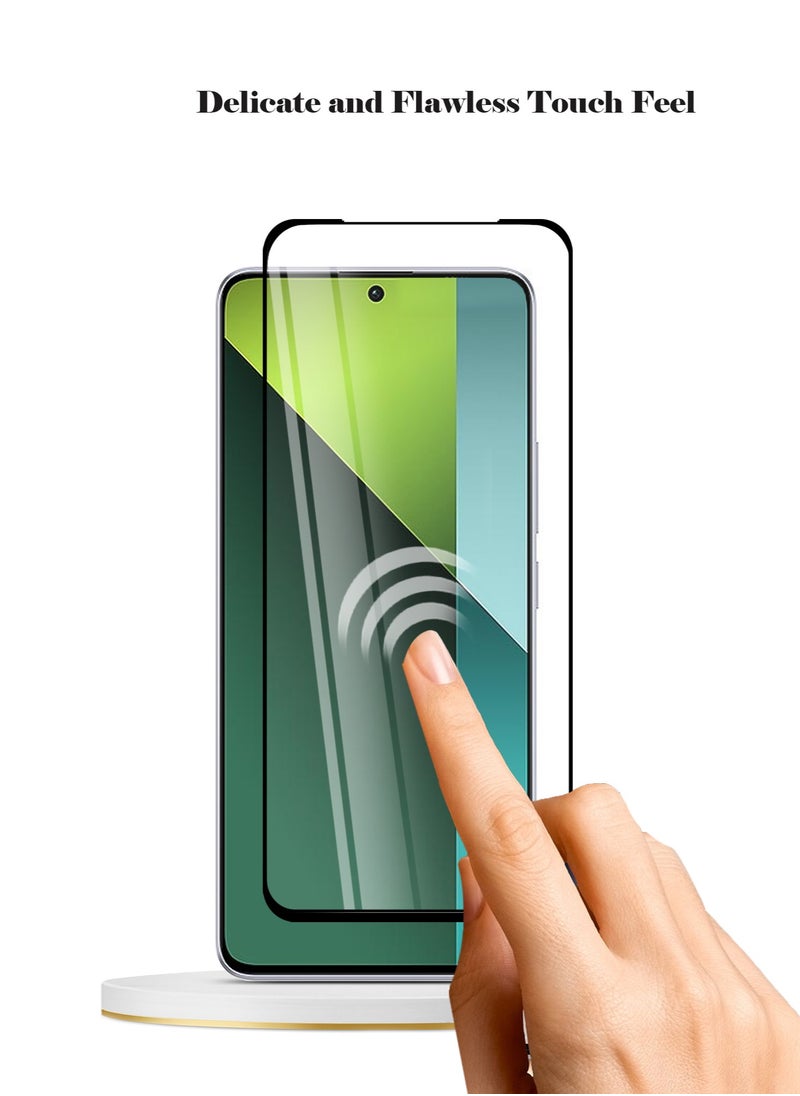 Techie - واقي شاشة كامل من الزجاج المقوى عالي الجودة بدرجة صلابة 10H لهاتف Redmi Note 13 Pro - مضاد للخدش ومضاد لبصمات الأصابع ومضاد للفقاعات - Image 1
