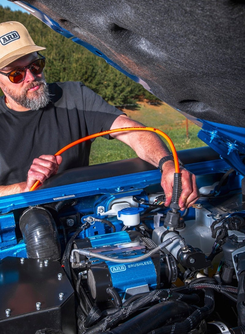 اي ار بي ضاغط هواء مدمج ARB CKBLTA12 بمحركين بدون فرشاة - منفاخ إطارات 12 فولت، أسرع بنسبة 50%، تبريد نشط، تقنية ذكية، مثالي لسيارات الدفع الرباعي على الطرق الوعرة ونفخ الإطارات - Image 4