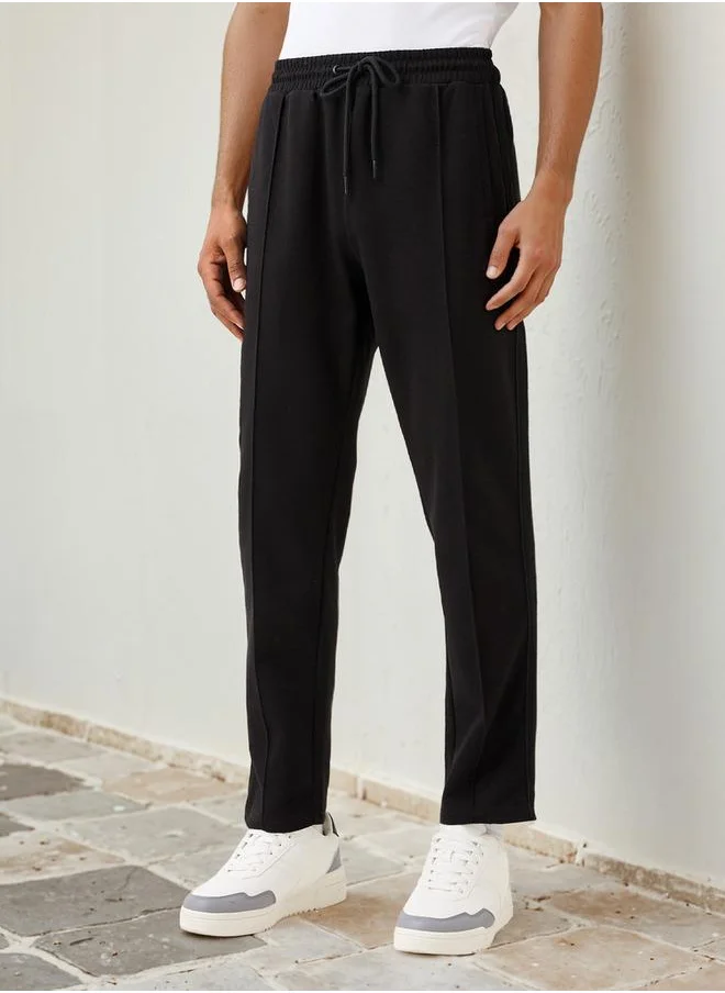 Kappa Kappa Panelled Track Pants with Drawstring Closure and Pockets