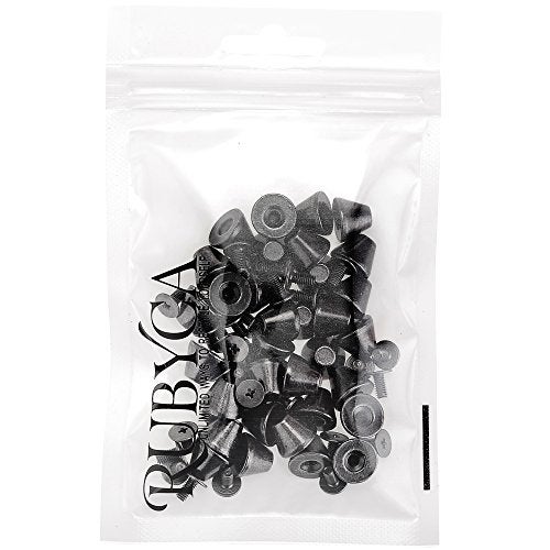 RUBYCA 30 Sets Black Gunmetal 8MM Big Mushroom Studs and Spikes Metal Screw-Back Leather-Craft DIY 8mm - Image 4