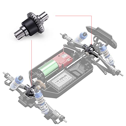 HAIBOXING 116th RC Car Spare Parts Machine Diff Complete wMetal Outdrive Cups Apply to 16890A Front Rear 2pcsM16822 - Image 5