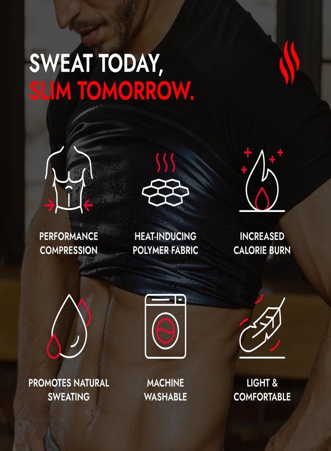 Sweat Shaper Men's Athletic Tee (Black, X-Large) - Image 5