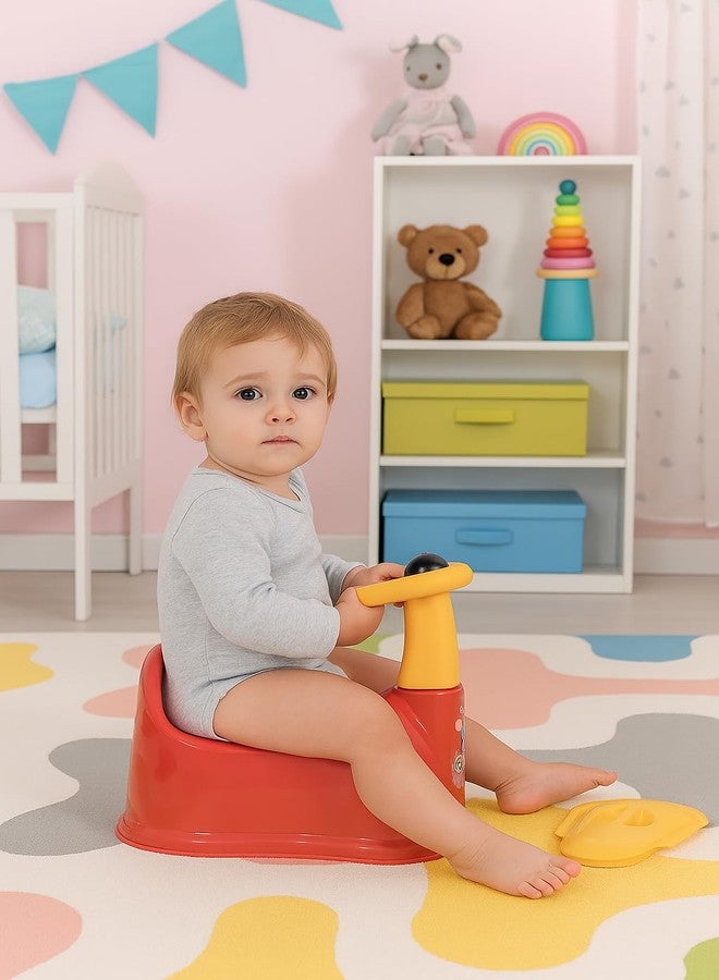 c s m CSM Baby Potty Training Seat with Removable Drawer and Lid, Red, for 6 Months to 3 Years - Image 2