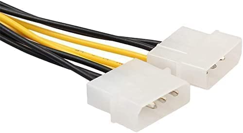 PARUHT 8 Pin PCI Express to Dual 4 Pin Molex LP4 Graphics Card Power Cable,2 x Molex 4 Pin to 8-Pin PCI Express Video Card Pci-e ATX PSU Power Converter Cable (Dual 4Pin to 8Pin Pack-1),Multicolored - Image 5
