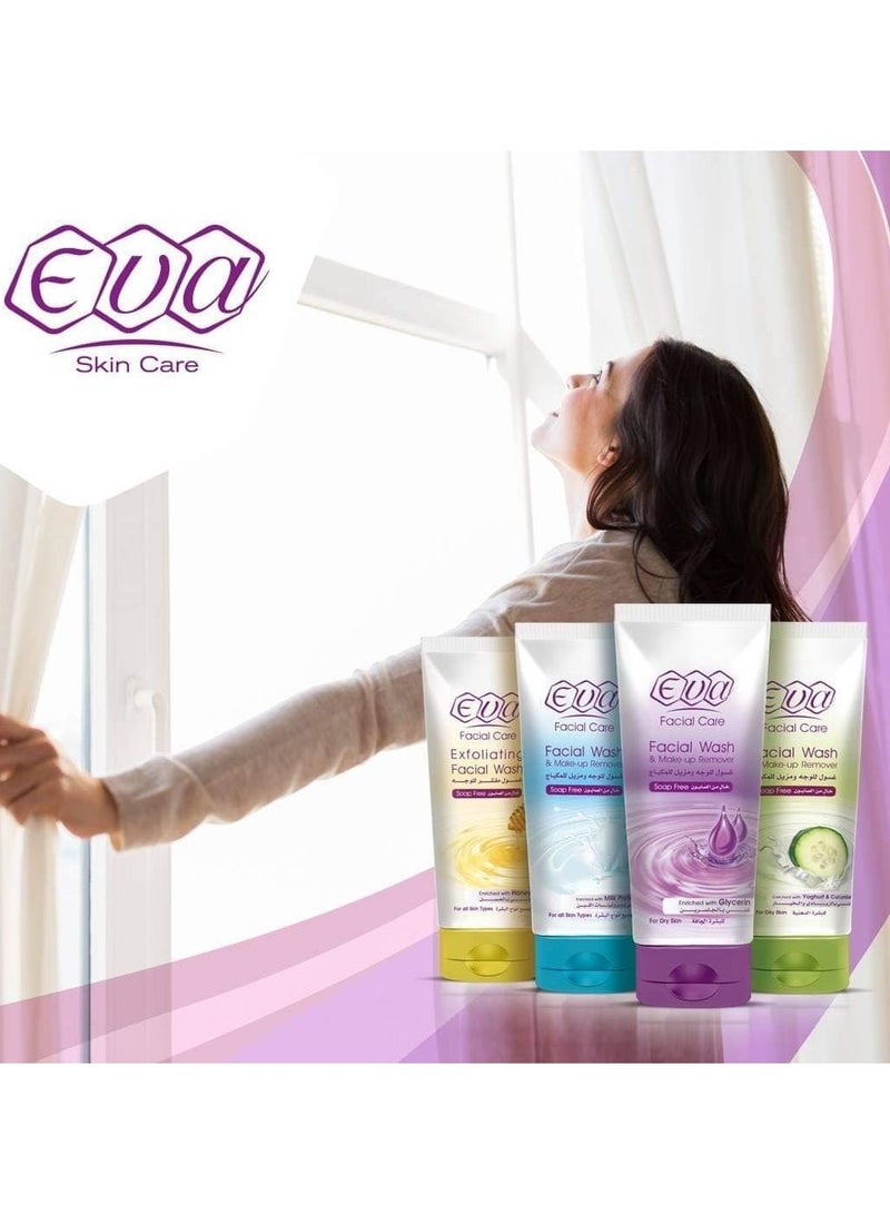 إيفا غسول الوجه ومزيل المكياج من إيفا غني بالجلسرين للبشرة الجافة 150 مل - Image 4