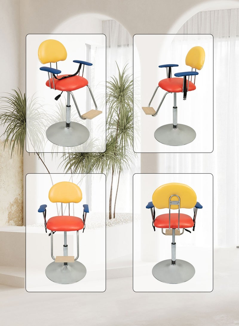 Meishida Baby Salon Chair, Rolling Hydraulic Barber Chair, Adjustable Stool Chairs, Seat with Safety Belt, Kids Salon Chair for Hair Salon, Home, Barbershop  - Image 2