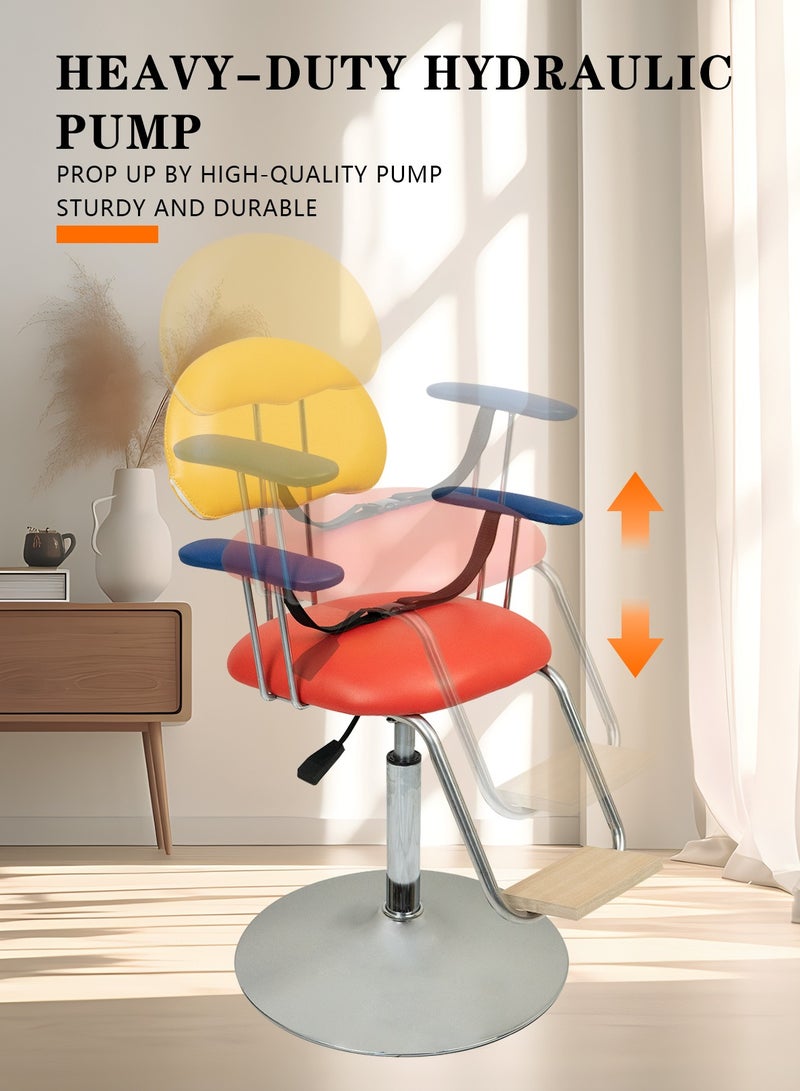 Meishida Baby Salon Chair, Rolling Hydraulic Barber Chair, Adjustable Stool Chairs, Seat with Safety Belt, Kids Salon Chair for Hair Salon, Home, Barbershop  - Image 5